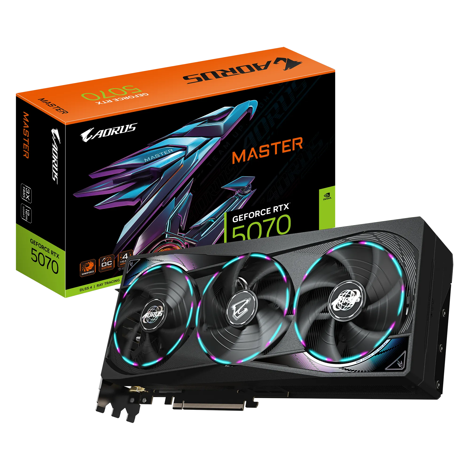 GIGABYTE AORUS GeForce RTX 5070 MASTER 12G Graphics Card