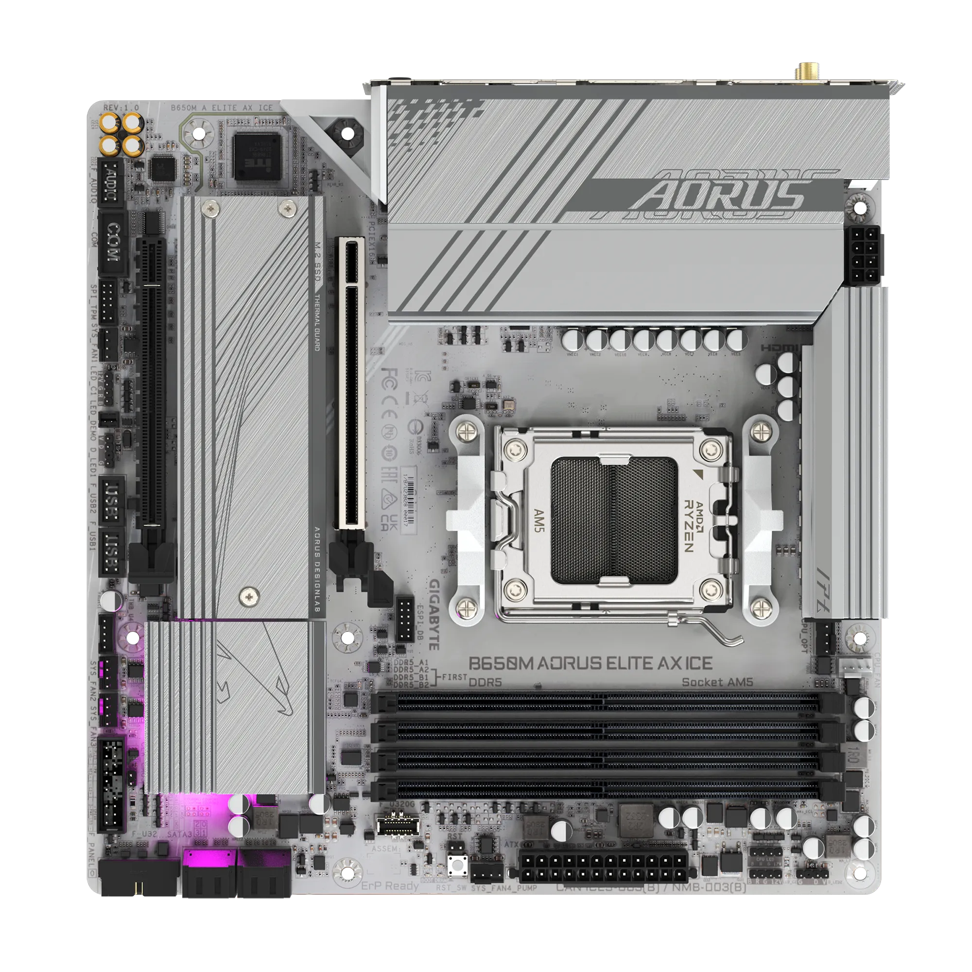 Gigabyte B650M AORUS ELITE AX ICE Motherboard