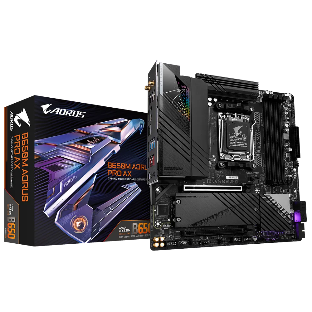 GIGABYTE B650M AORUS PRO AX AM5 Micro-ATX Motherboard