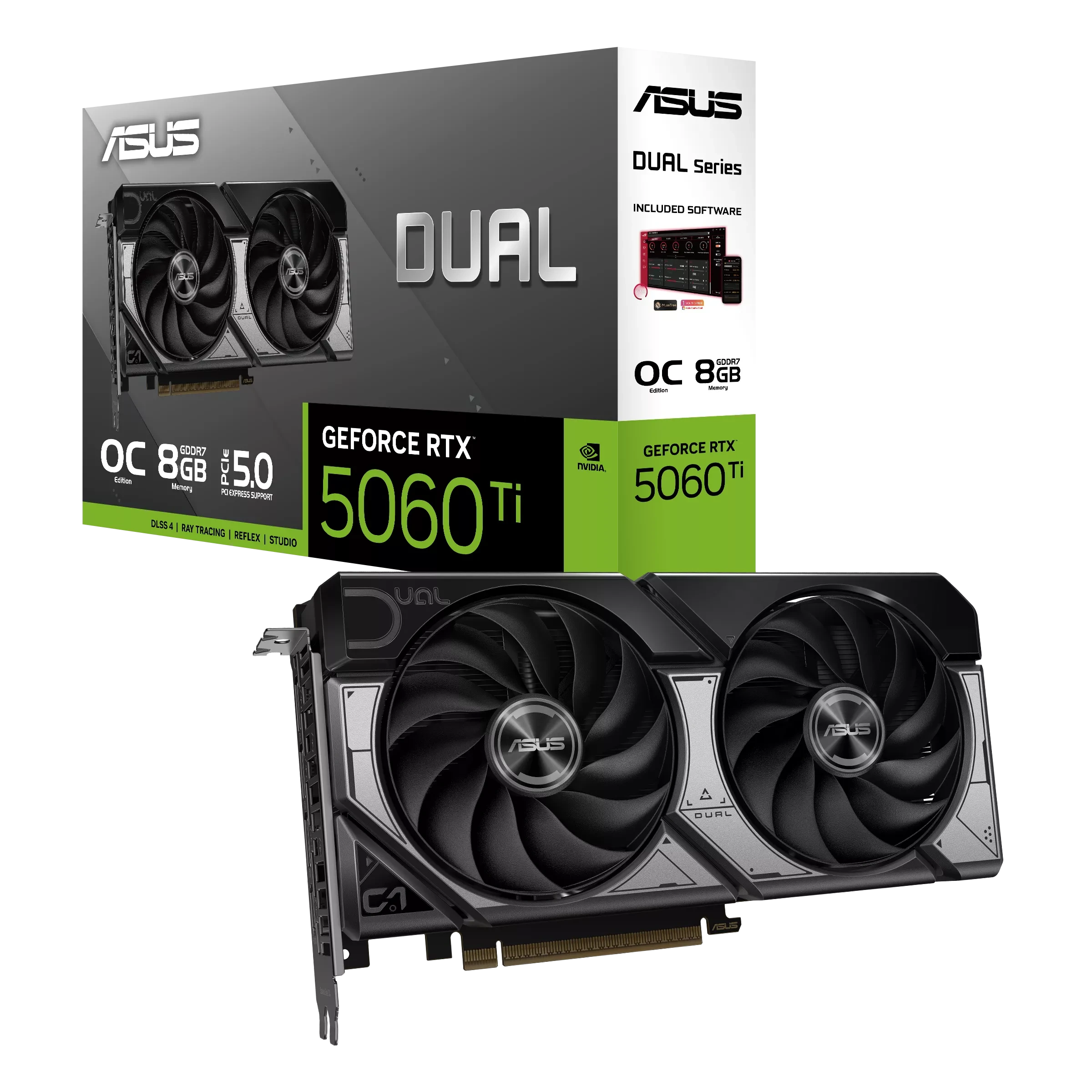 ASUS Dual GeForce RTX 5060 Ti O8G Graphics Card – 8GB GDDR6 RTX Gaming GPU