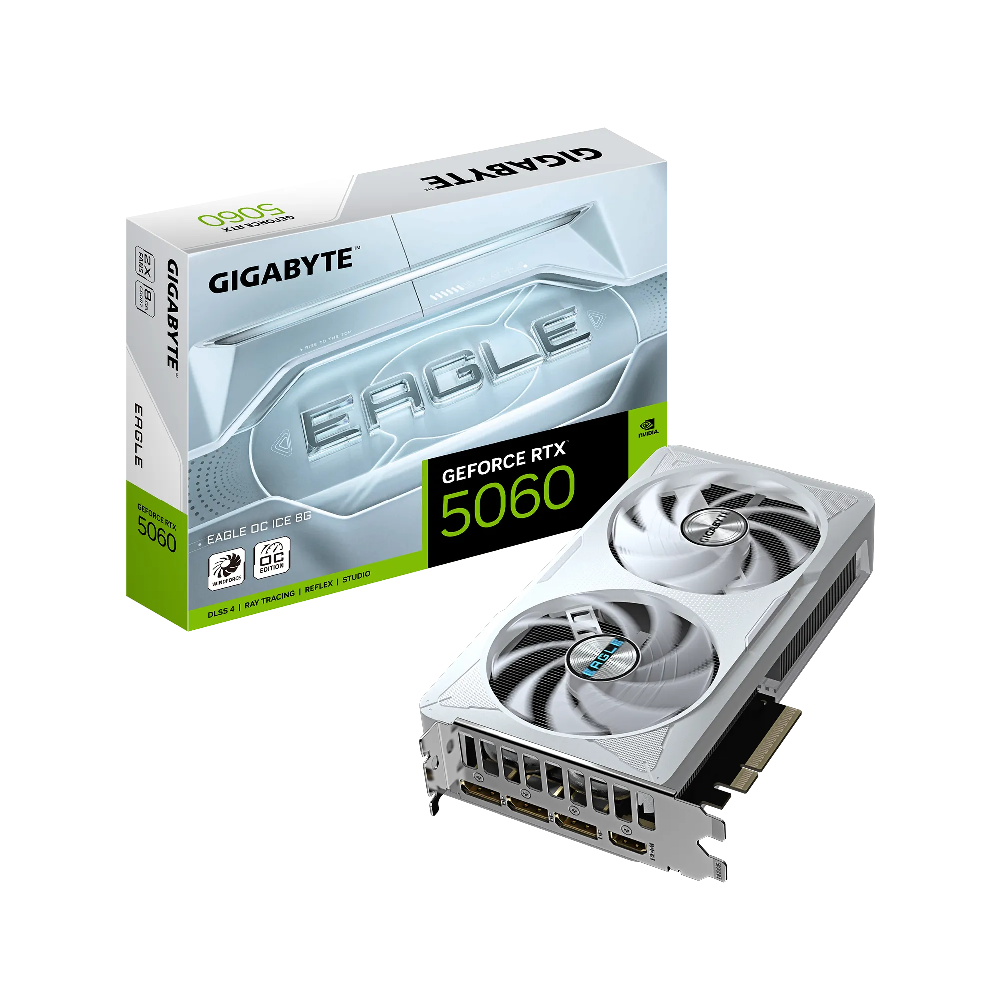 GIGABYTE GeForce RTX 5060 EAGLE OC ICE 8G Graphics Card