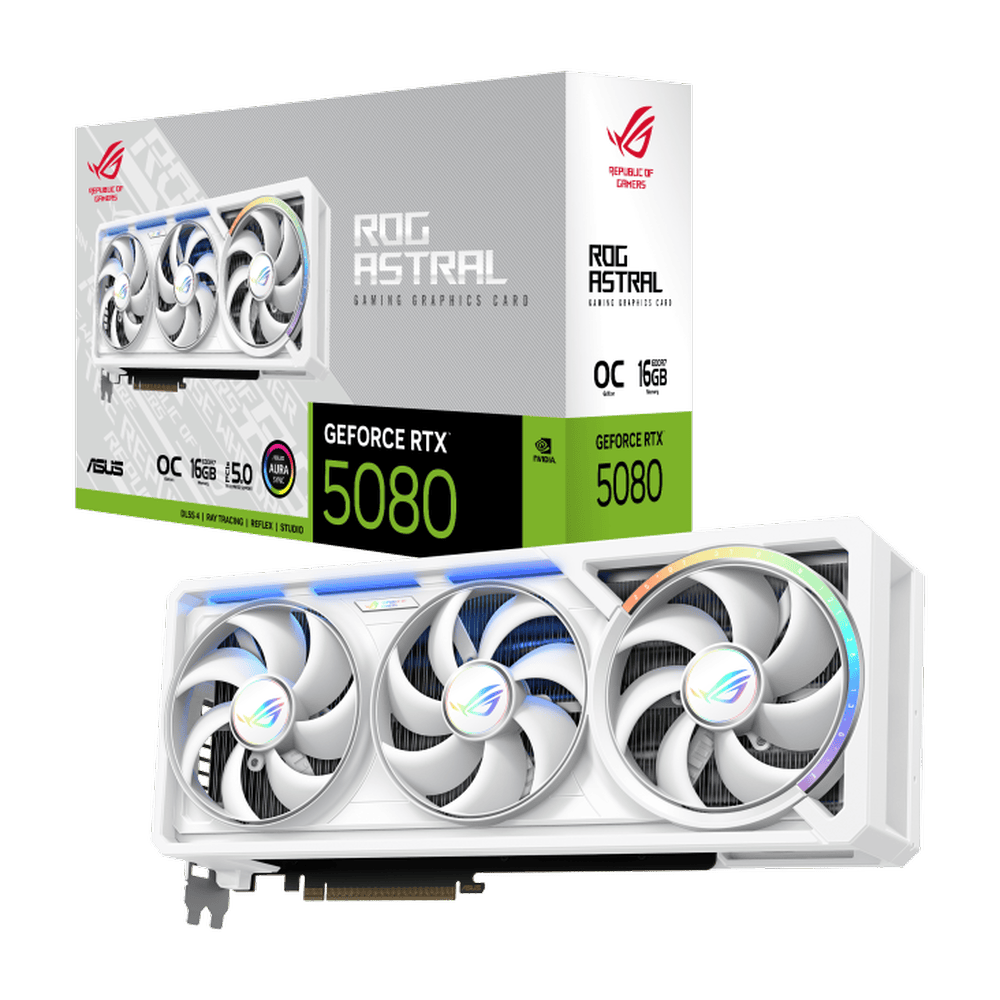 ASUS ROG Astral GeForce RTX 5080 16GB GDDR7 WHITE OC Edition