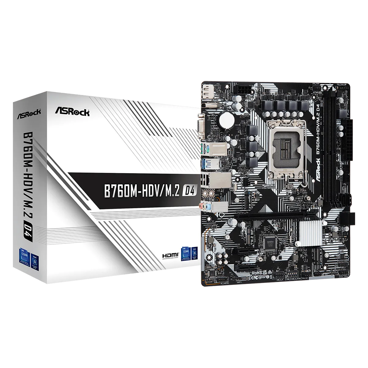 Asrock B760m Hdvm2 D4 L1 Motherboard