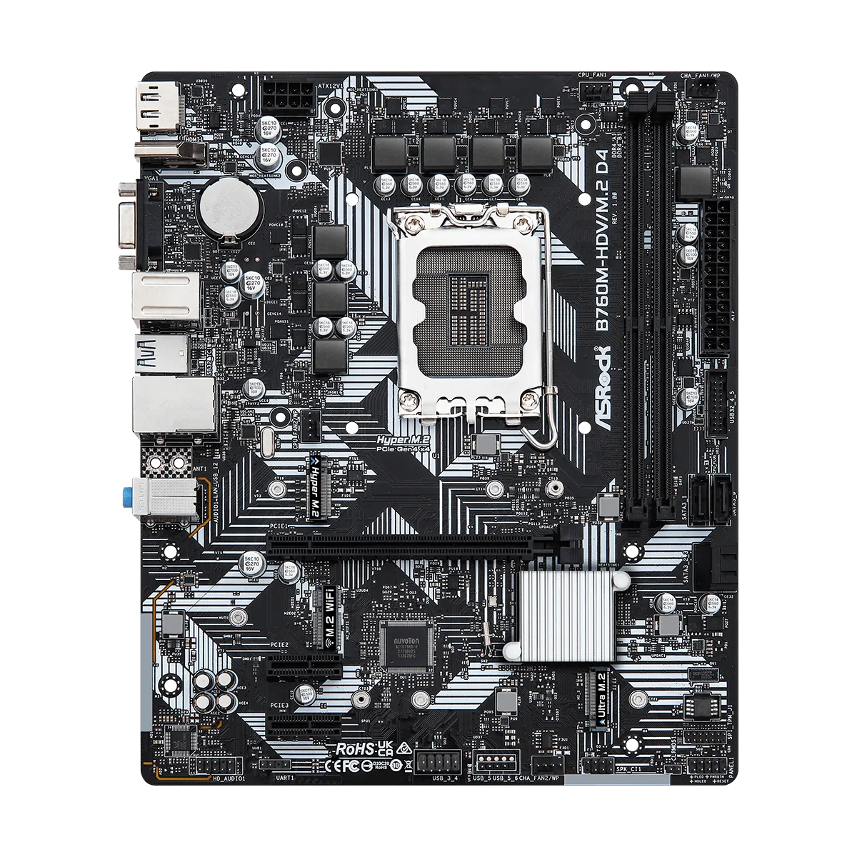 Asrock B760m Hdvm2 D4 L2 Motherboard