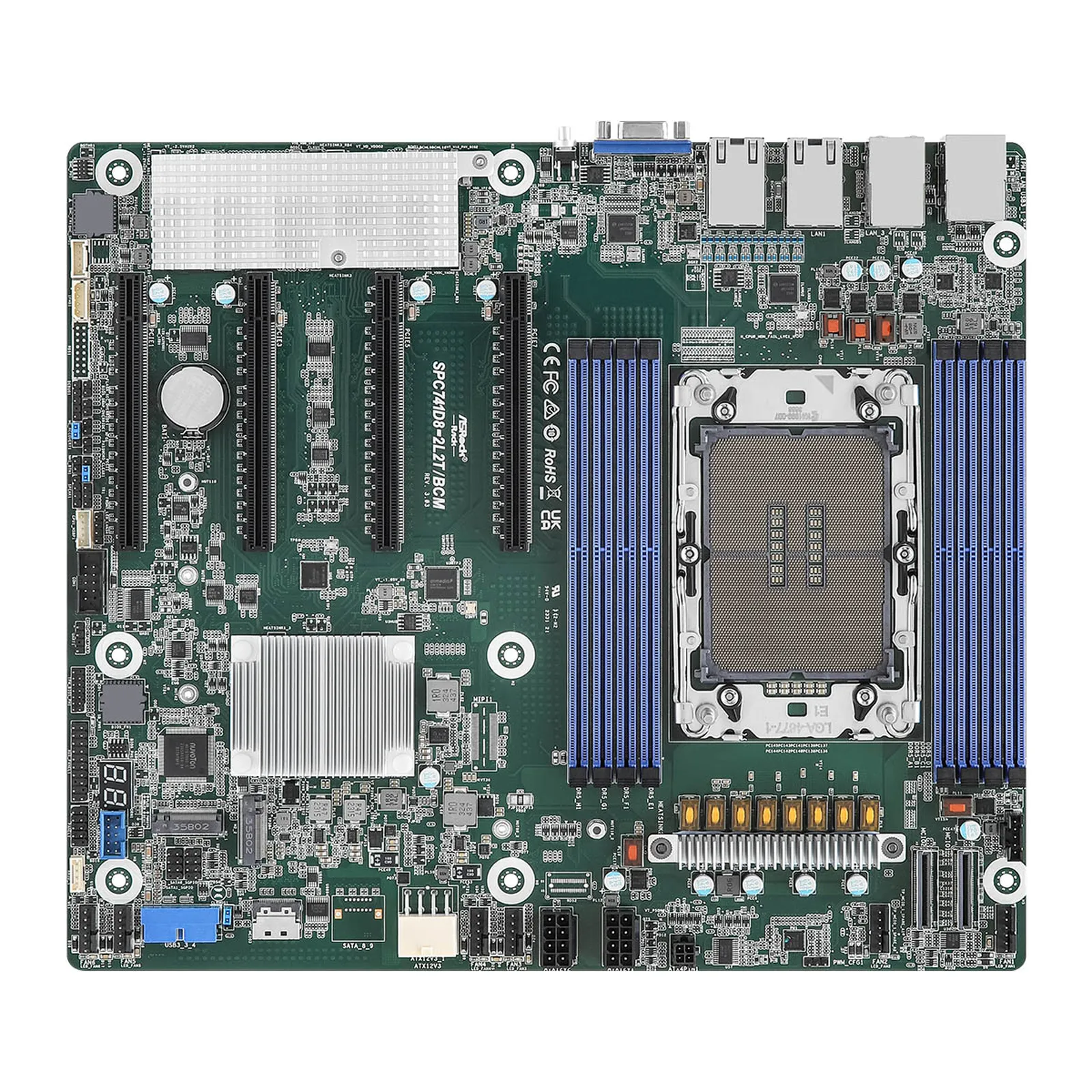 Asrock Rack Workstation Motherboard Spc741d8 2l2tbcm 1 L