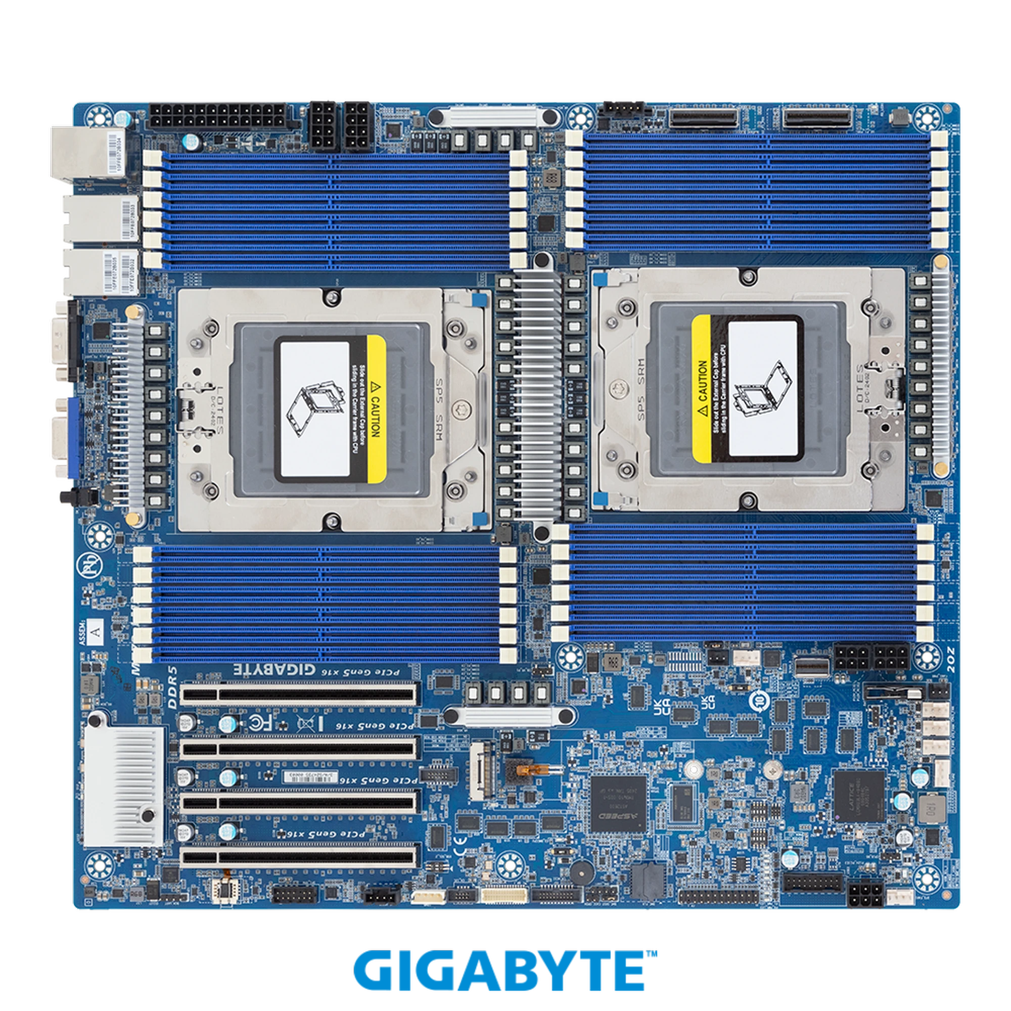 GIGABYTE MZ73-LM2 Server Motherboard AMD EPYC 9005/9004 E-ATX Dual Socket PCIe Gen5 DDR5 500W