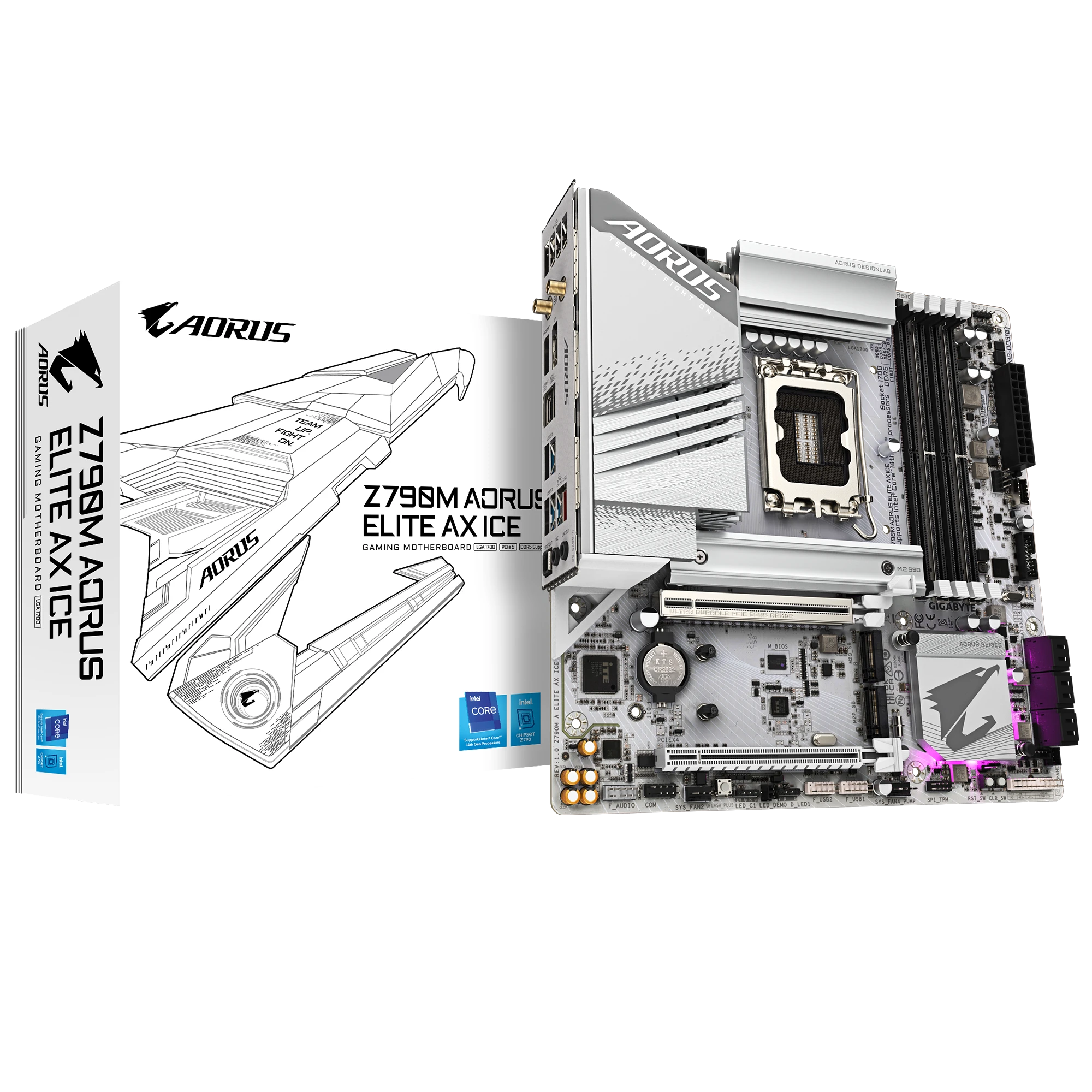 Gigabyte Motherboard Z790m Aorus Elite Ax Ice 1