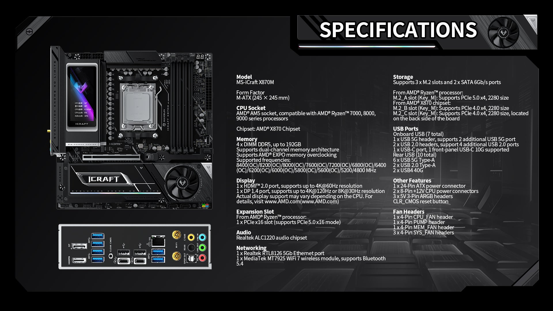 Maxsun Ms Icraft X870m 12 Motherboard